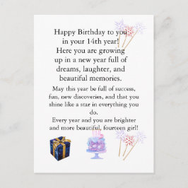 Postal Festiva Elegant Birthday Card for Her – Personalized Greet