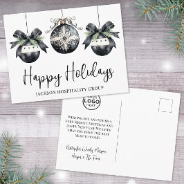 Postal Festiva Elegant Business Logo Christmas