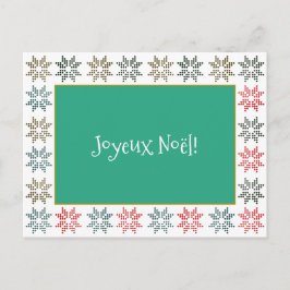 Postal Festiva Elegant Chic Customizable Christmas Poinsettia
