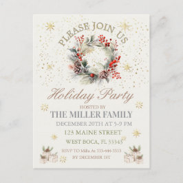 Postal Festiva Elegant  Gold&Silver Holiday Party