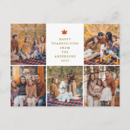 Postal Festiva Elegant Modern Happy Thanksgiving Autumn 5 Photo