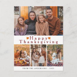 Postal Festiva Elegant Modern Happy Thanksgiving Autumn Photo