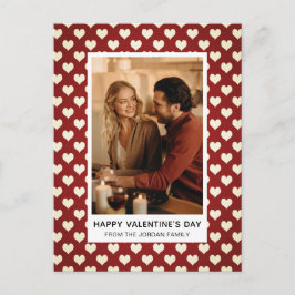 Postal Festiva Elegant Red Hearts Happy Valentine's Day 1 Photo