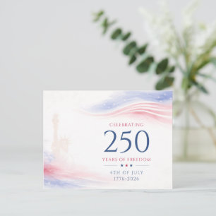 Postal Festiva Elegante 250º Día de la Independencia de Estados U