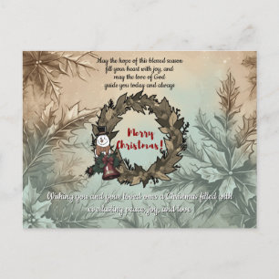 Postal Festiva Elegante Biblia de Esperanza, Alegría y Amor de Na