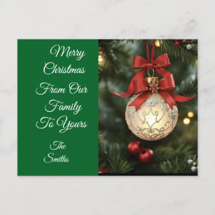 Postal Festiva Elegante colección de adornos navideños con arco r