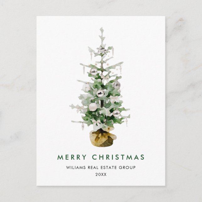 Postal Festiva Elegante Compañía de Navidades de Pino (Anverso)