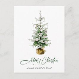 Postal Festiva Elegante Compañía de Navidades de Pino