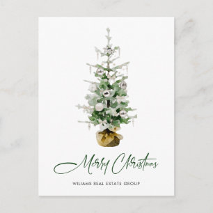 Postal Festiva Elegante Compañía de Navidades de Pino