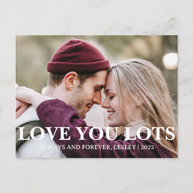 Postal Festiva Elegante Día de San Valentín de la pareja romántic (Anverso)