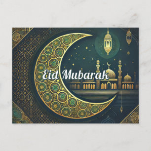 Postal Festiva Elegante Eid al-Fitr Postcard Eid Mubarak Holiday