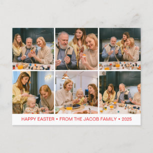 Postal Festiva elegante familia de Bendición Moderna de Pascua Se