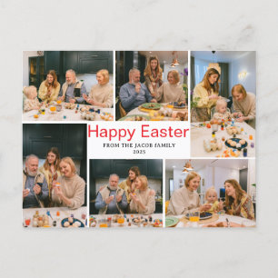 Postal Festiva elegante familia de Bendición Moderna de Pascua Se