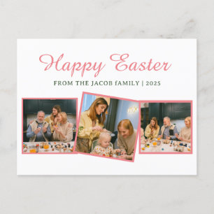 Postal Festiva elegante familia de Bendición Moderna de Pascua Tr