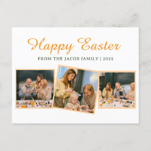 Postal Festiva elegante familia de Bendición Moderna de Pascua Tr