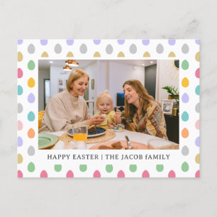 Postal Festiva elegante familia de Bendición Moderna de Pascua Un