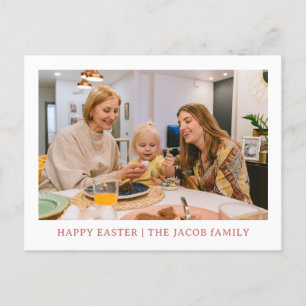 Postal Festiva elegante familia de Bendición Moderna de Pascua Un