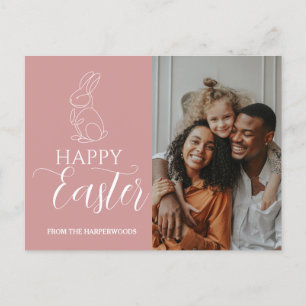Postal Festiva elegante familia de Bendición Moderna de Pascua un
