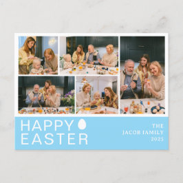 Postal Festiva Elegante familia moderna de Bendición de Pascua Ci