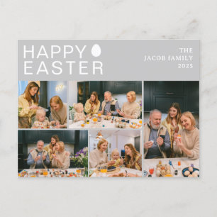 Postal Festiva Elegante familia moderna de Bendición de Pascua Ci