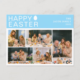 Postal Festiva Elegante familia moderna de Bendición de Pascua Ci