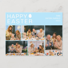 Postal Festiva Elegante familia moderna de Bendición de Pascua Ci