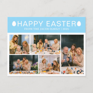Postal Festiva Elegante familia moderna de Bendición de Pascua Ci