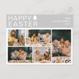 Postal Festiva Elegante familia moderna de Bendición de Pascua Ci