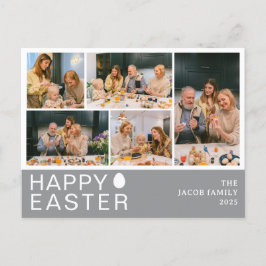 Postal Festiva Elegante familia moderna de Bendición de Pascua Ci