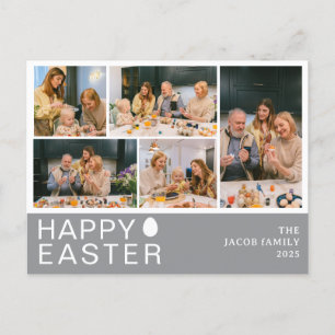 Postal Festiva Elegante familia moderna de Bendición de Pascua Ci