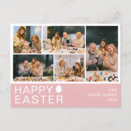 Postal Festiva Elegante familia moderna de Bendición de Pascua Ci