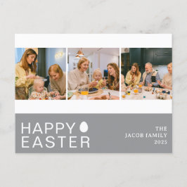 Postal Festiva Elegante familia moderna de Bendición de Pascua Tr