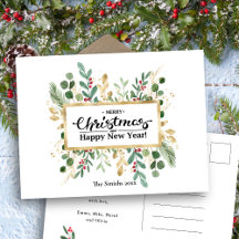 Elegante Foliage de Oro Verdor acuarela Floral