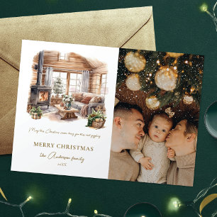 Postal Festiva Elegante foto Cosy Home Christmas