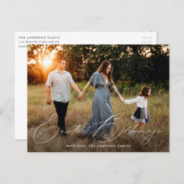 Postal Festiva Elegante foto de Bendición de Pascua