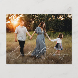 Postal Festiva Elegante foto de Bendición de Pascua