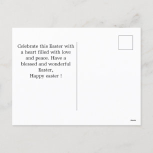 Postal Festiva elegante foto de collage de pascua, caligrafía fam