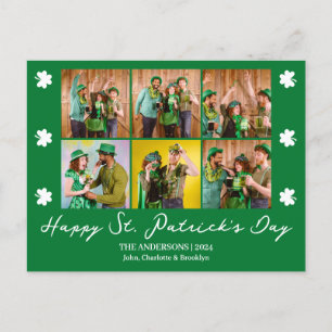 Postal Festiva Elegante foto de Shamrock St. Patrick's Day Family