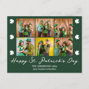 Postal Festiva Elegante foto de Shamrock St. Patrick's Day Family