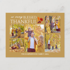 Postal Festiva Elegante guión de agradecimiento a la familia de f