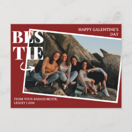 Postal Festiva Elegante Mejor Amigos Galentine's Day Bestie foto