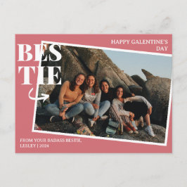 Postal Festiva Elegante Mejor Amigos Galentine's Day Bestie foto