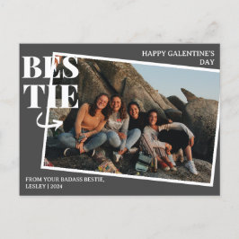 Postal Festiva Elegante Mejor Amigos Galentine's Day Bestie foto