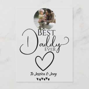 Postal Festiva elegante, mejor papá de todos los tiempos, caligra