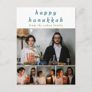 Postal Festiva Elegante Minimalista Feliz Familia Hanukkah 4 Foto