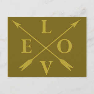 Postal Festiva Elegante Monograma Moderno de amor