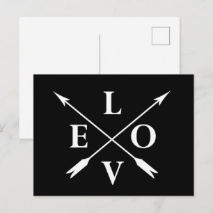 Postal Festiva Elegante Monograma Moderno de amor