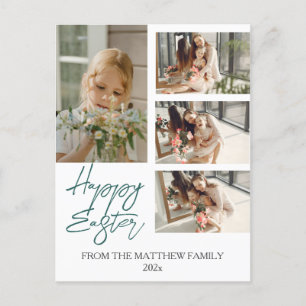Postal Festiva elegante Pascua Moderna, colección familiar de cua