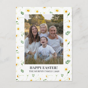 Postal Festiva Elegante Simple Colorida Floral Pascua Foto Famili