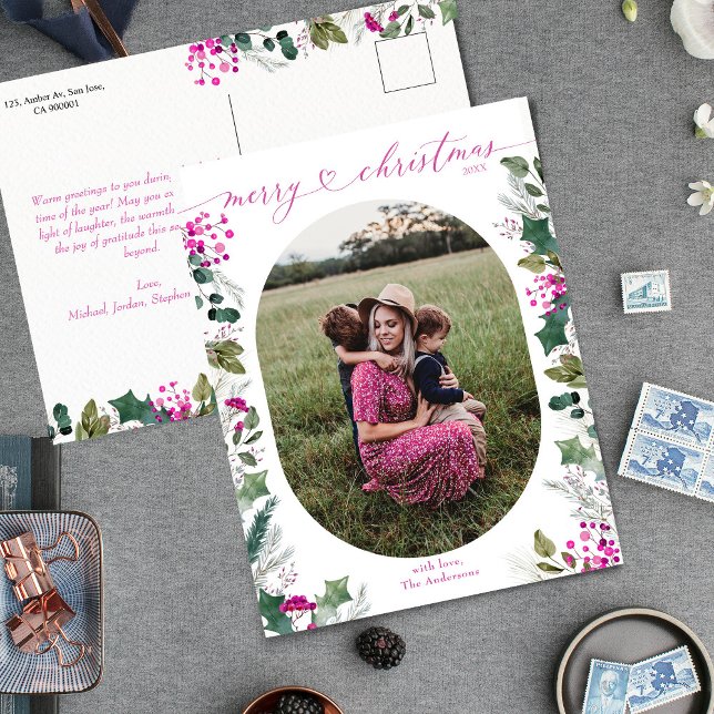 Postal Festiva Elegante y brillante foto navideña (Subido por el creador)